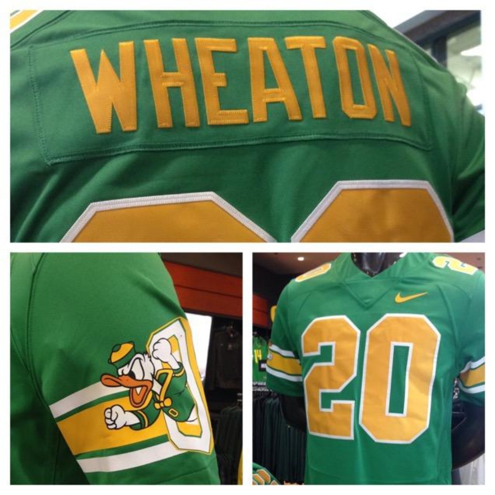 Oregon Ducks Jersey # 20 Wheaton 1994 Nike NEW green